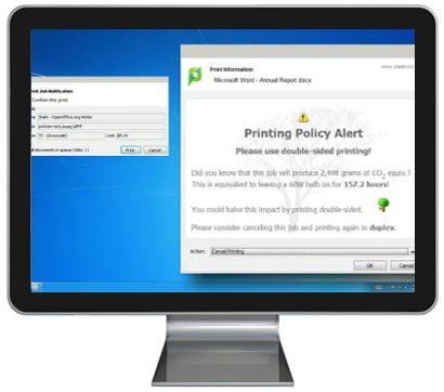 Papercut, Print Policy Alert, Simplified Office Solutions