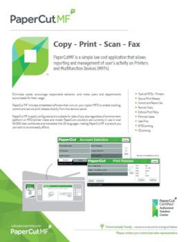 Papercut, Mf, Ecoprintq, Simplified Office Solutions